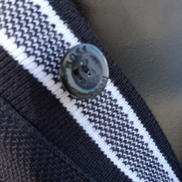 BOSS, HUGO BOSS (PERU) MEN'S LUXURY BLACK POLO W/CONTRASTING COLLAR/SLEEVES - Picture 14 of 16